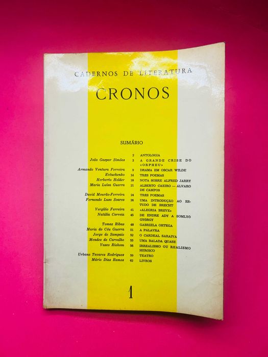 Cronos: Cadernos de Literatura