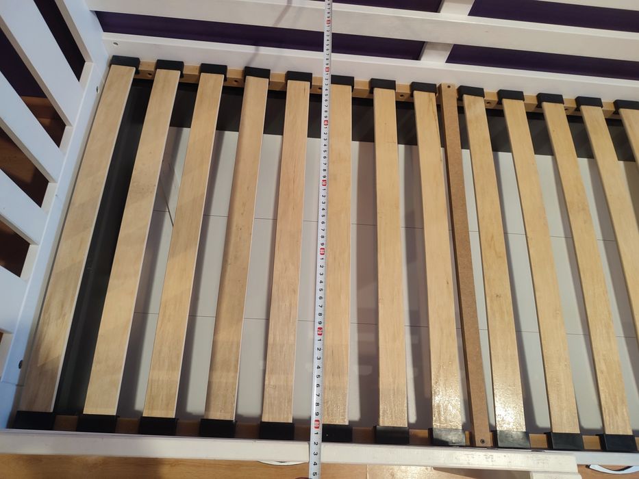 Łóżko domek biało szare