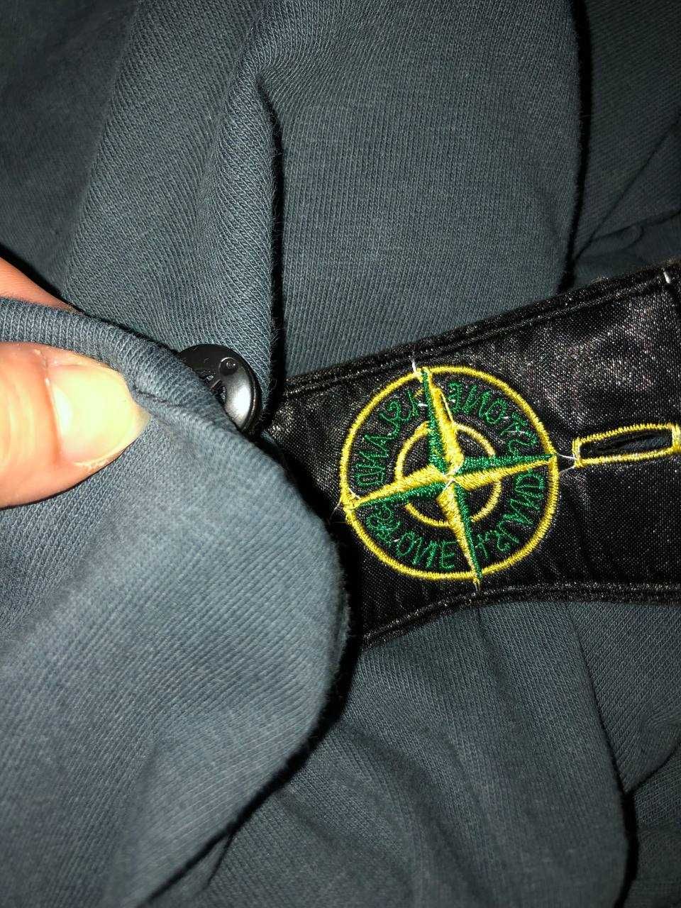 лонгслив stone island синий