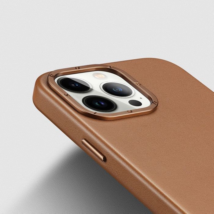 Dux Ducis Grit skórzane etui do iPhone 14 Pro Max z MagSafe brązowy
