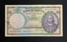 Nota de 20$00 D.António Luiz de Meneses de 27/01/1959