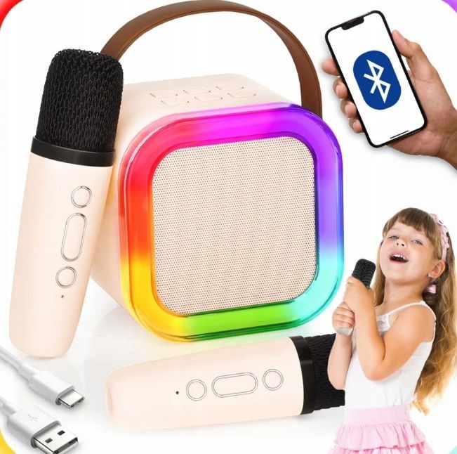 K12 przenośny zestaw karaoke Bluetooth - system głośników z 2 bezprzew