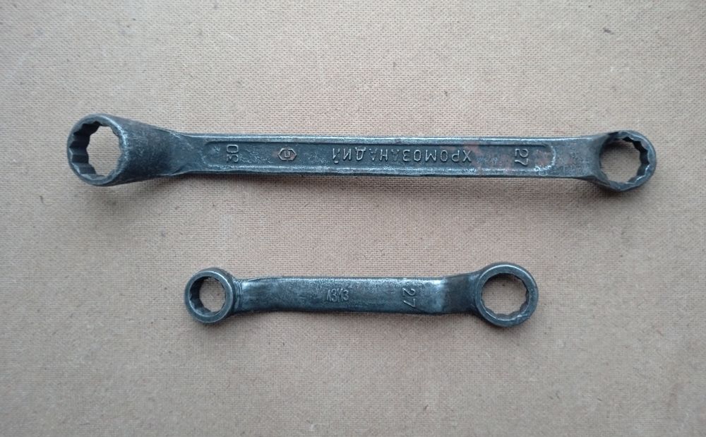 Ключ гаечный накидной слесарный инструмент СССР 22×27 27×30  СРСР