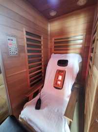 Okazja luksusowa sauna fotelowa infrared jednoosobowa z funkcją masażu