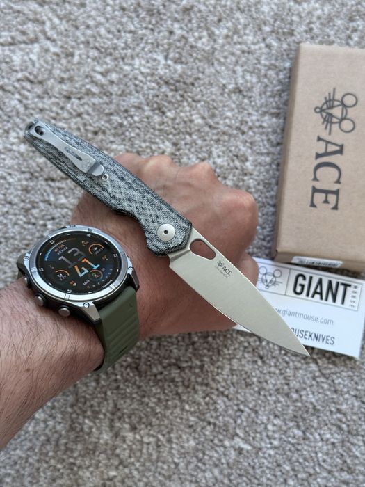 Складний ніж Giant Mouse Reo Denim Micarta MagnaCut. Оригінал!