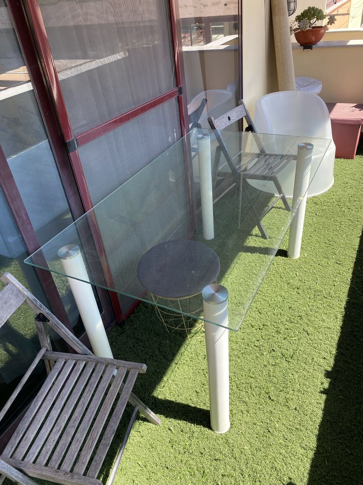 Mesa de vidro - Bom estado