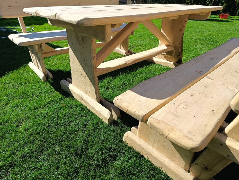 Zestaw ogrodowy stół + ławki