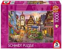 Puzzle Schmidt 1000 elementów " Rothenburg"'. Kompletne