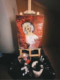 Marilyn Monroe a acrílico e aguarela modern art