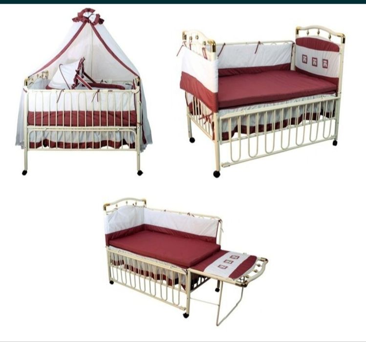 Дитяче ліжечко металеве