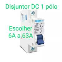 Disjuntor DC Solar Bateria Proteção Fotovoltaica CC 6A a 300A dijuntor