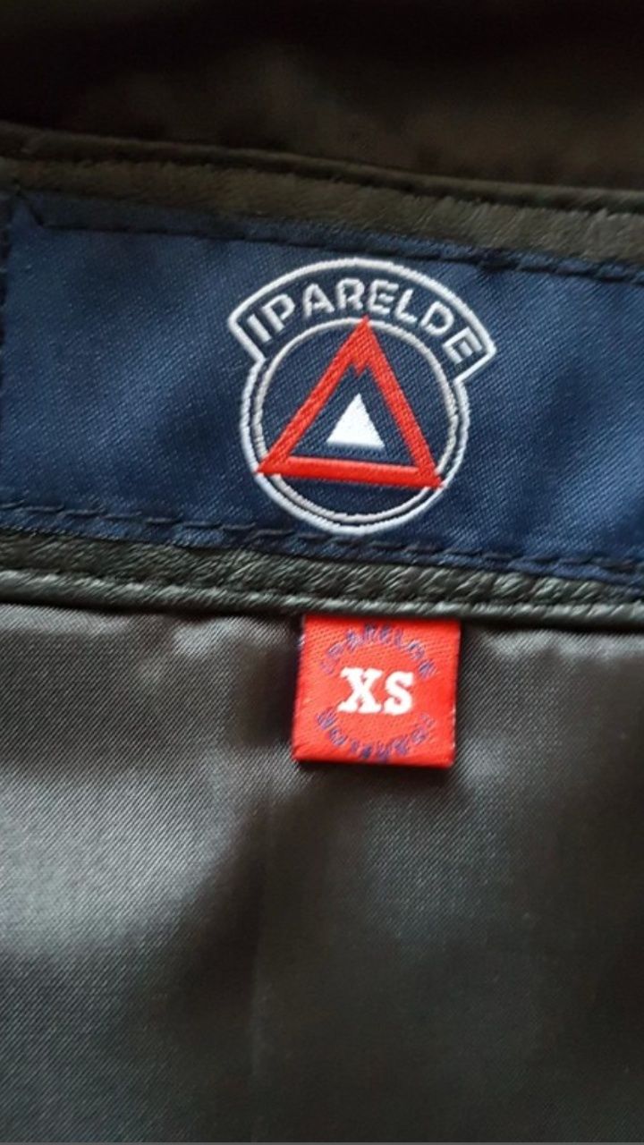 XS 34 Iparelde oryginalna skórzana kurtka damska motocyklowa ramoneska