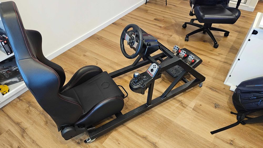 Cockpit Sim Racing Completo – Logitech G27 + Estrutura