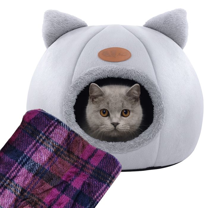 Legowisko dla Kota Psa Pluszowe Domek Budka Kennel rozmiar L 36cm