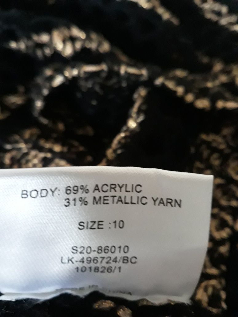Sweter czarno/złoty