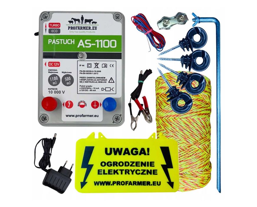 Elektryzator pastuch elektryczny zestaw komplet!