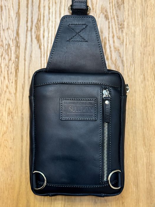 Сумка чоловіча шкіряна слінг SULLIVAN sms23(28) чорна