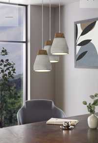 Piękna betonowa lampa wisząca, styl loft