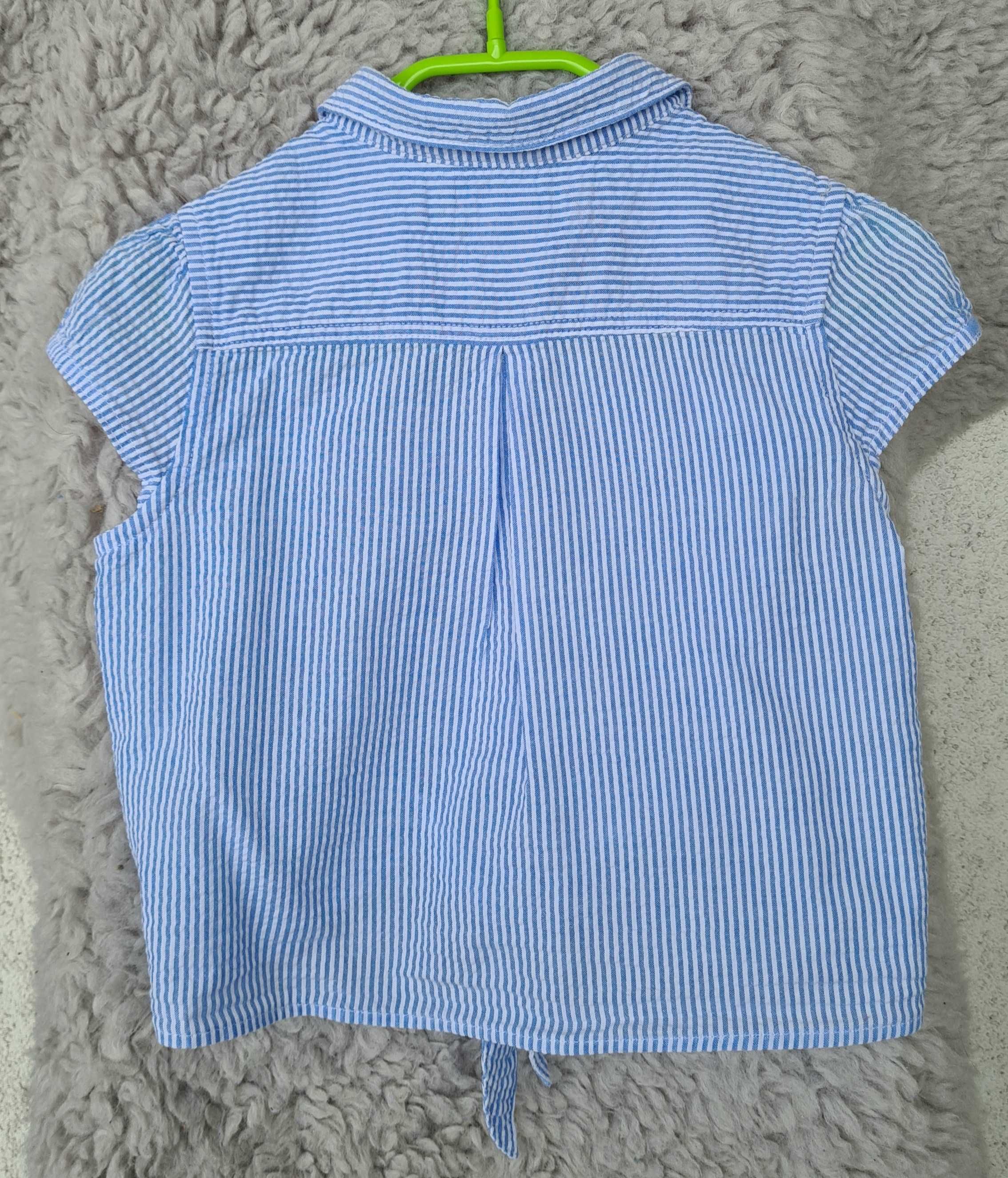 Bawełniana koszula H&M w paski roz 110 cm