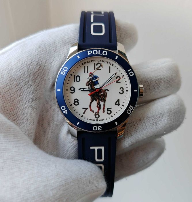 Чоловічий годинник Ralph Lauren Polo Automatic 42.5 mm Swiss made Blue