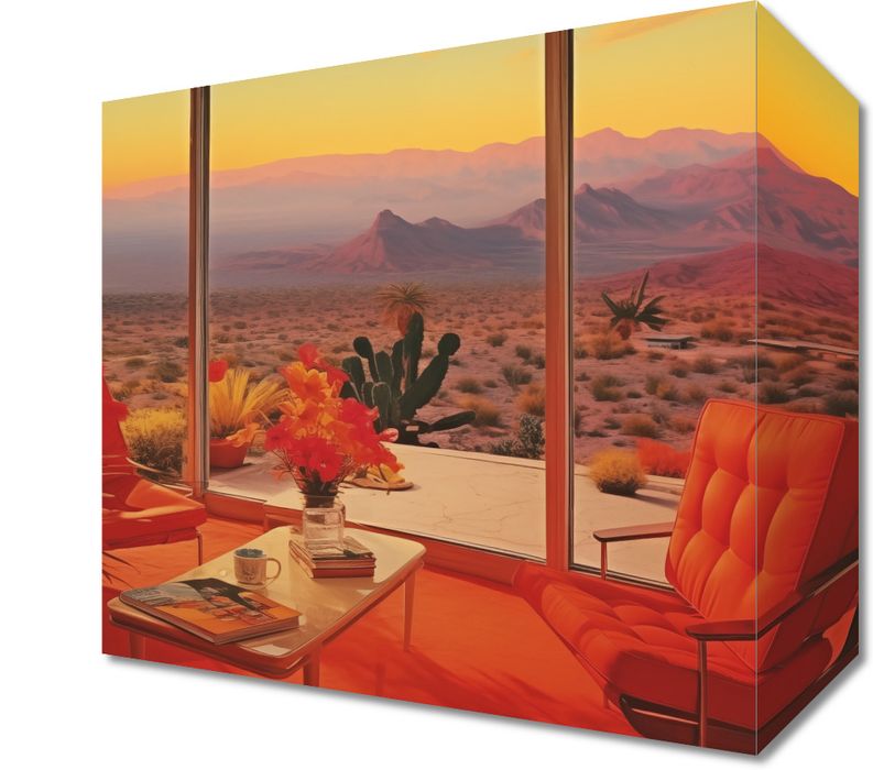 Obraz 20x20cm Posiedenie w Pustynnym Domu