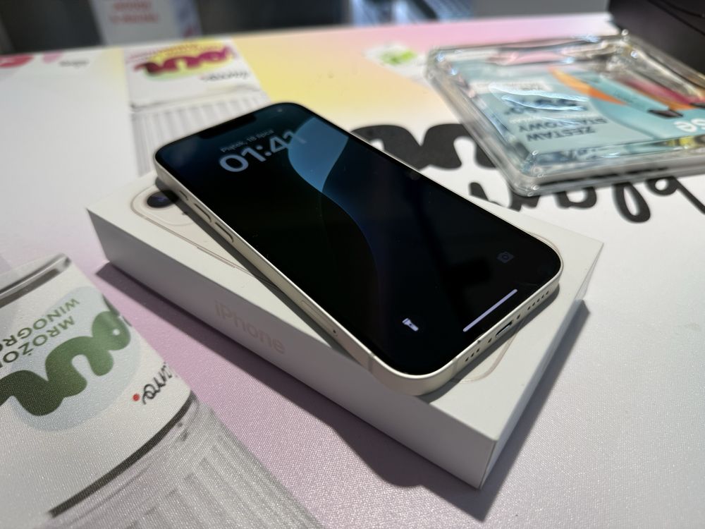 Apple iPhone 13 128gb White, 91% kondycja komplet OKSIKOM Tecza