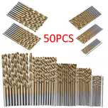 50 brocas de ferro revestidas a titânio novas 1mm/1,5mm/2mm/2.5mm/3mm