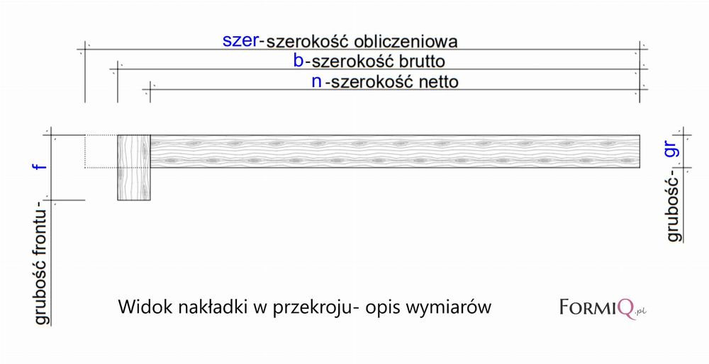 Nakładki wiąz natur lite 900x320/300x20/40