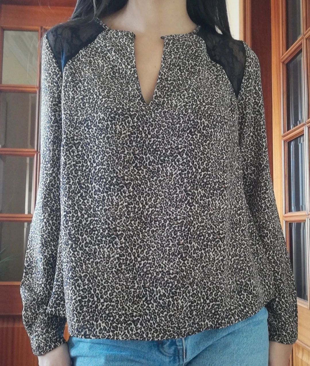 Blusa leopardo nunca usada