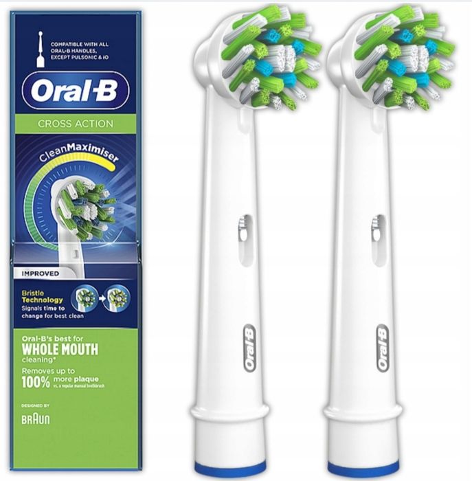 Oryginalne Końcówki Braun Oral-B Cross Action 2szt