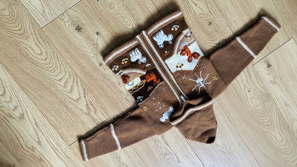 Sweter peruwianski Peru bezowy 86/92