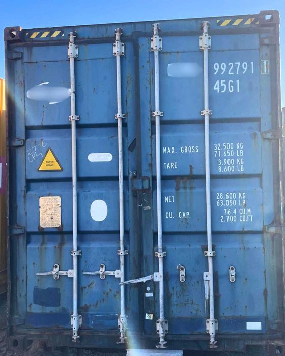 Contentor Marítimo 12 Metros Altura Extra (40 pés HC)