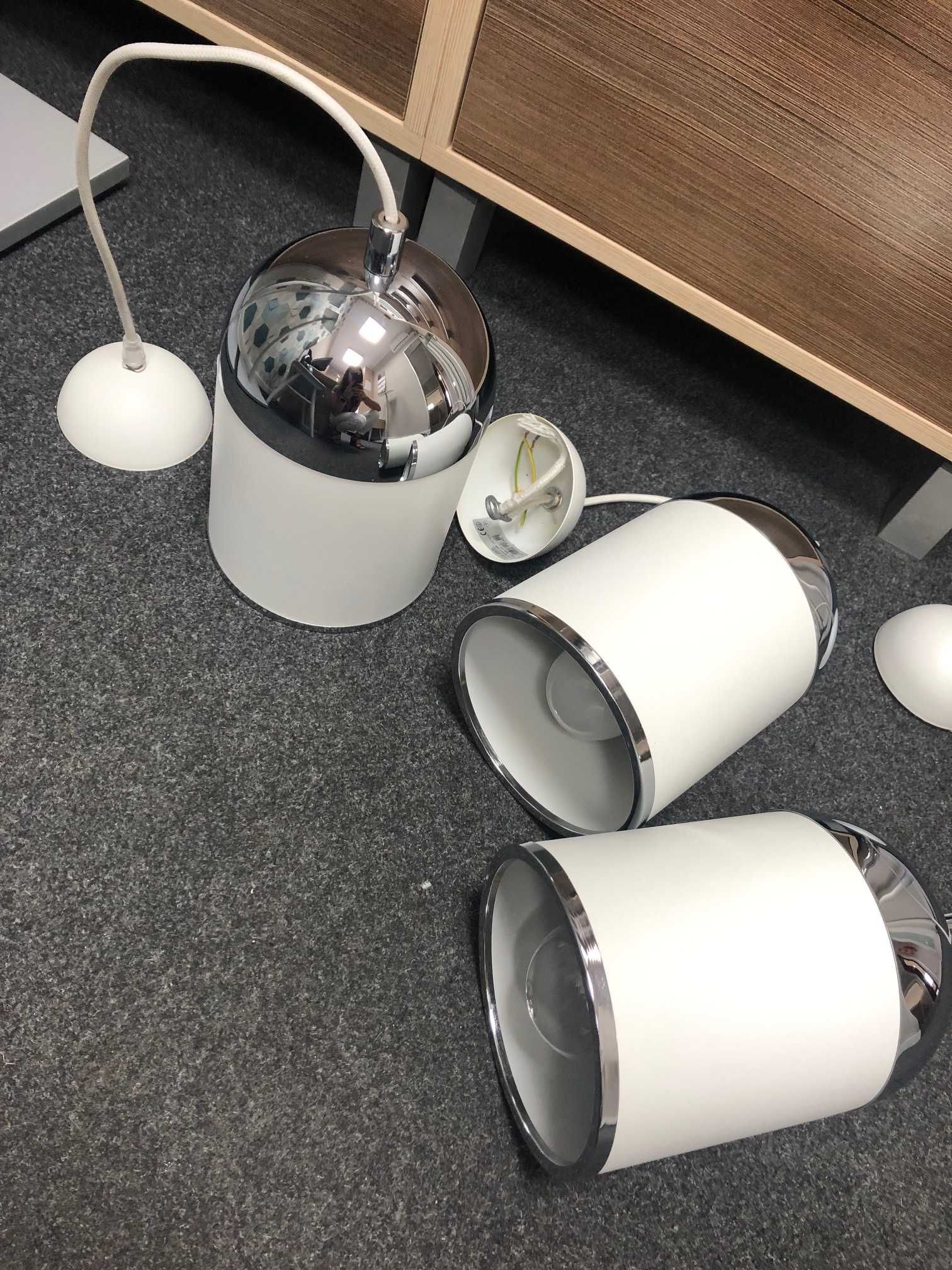 Lampa wisząca ZWIS ANDROS 3589 ARGON BIAŁA 4 sztuki