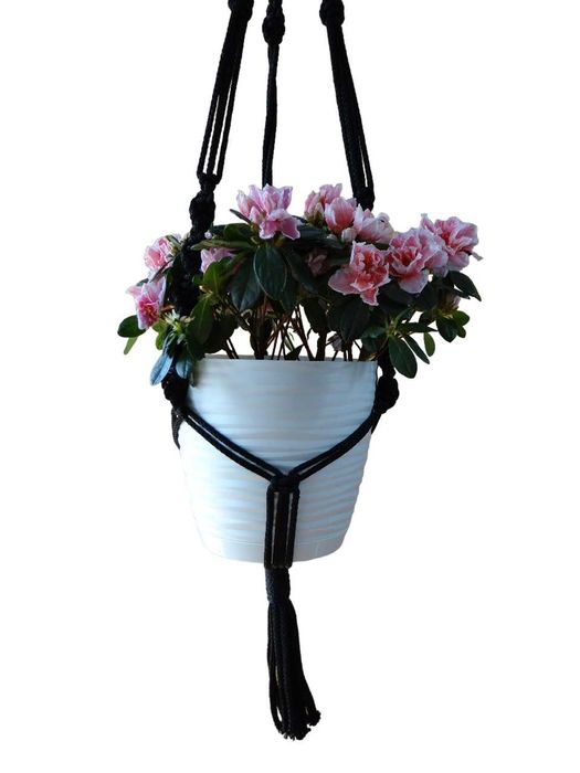 Kwietnik wiszący ze sznurka trzyramienny polipropylen K3P-04