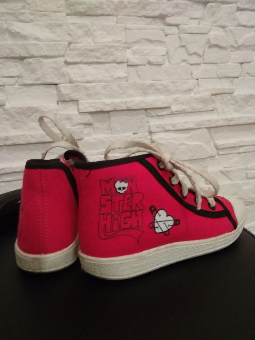 Trampki wysokie dziewczęce róż Monster High r. 30