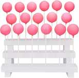Drewniany biały stojak na cake pops