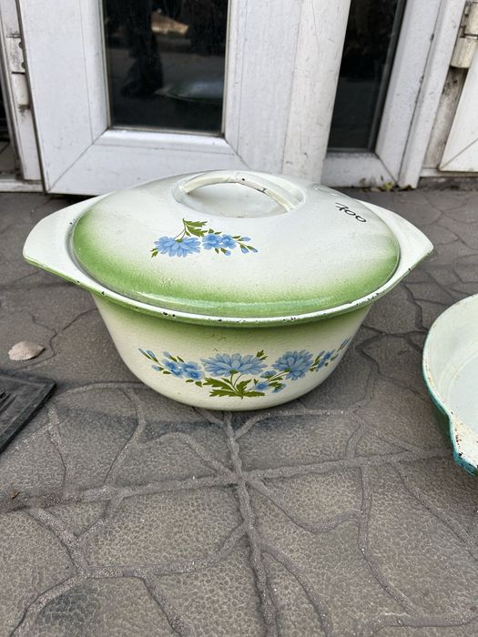 Казан 4л эмалированный чугунный