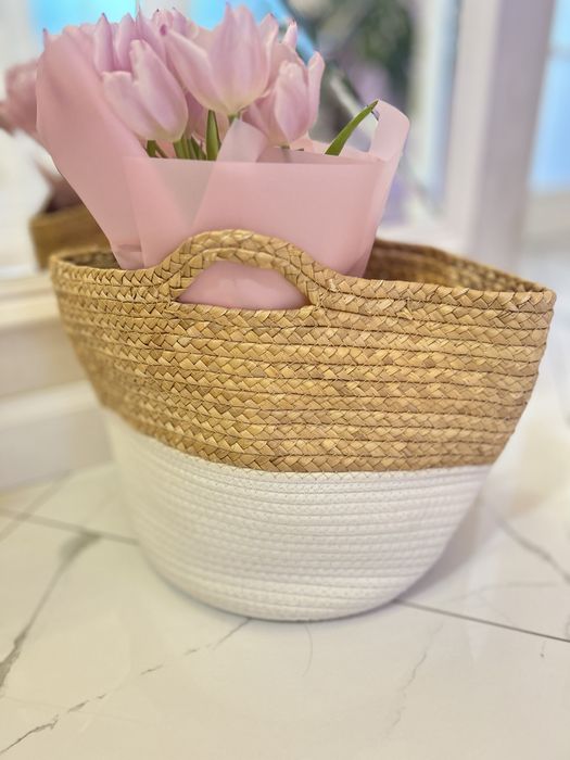 Сумка кошит солома джут