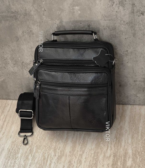Кожаная мужская сумка Leadhake с ручкой. Размер L. Шкіряна сумка