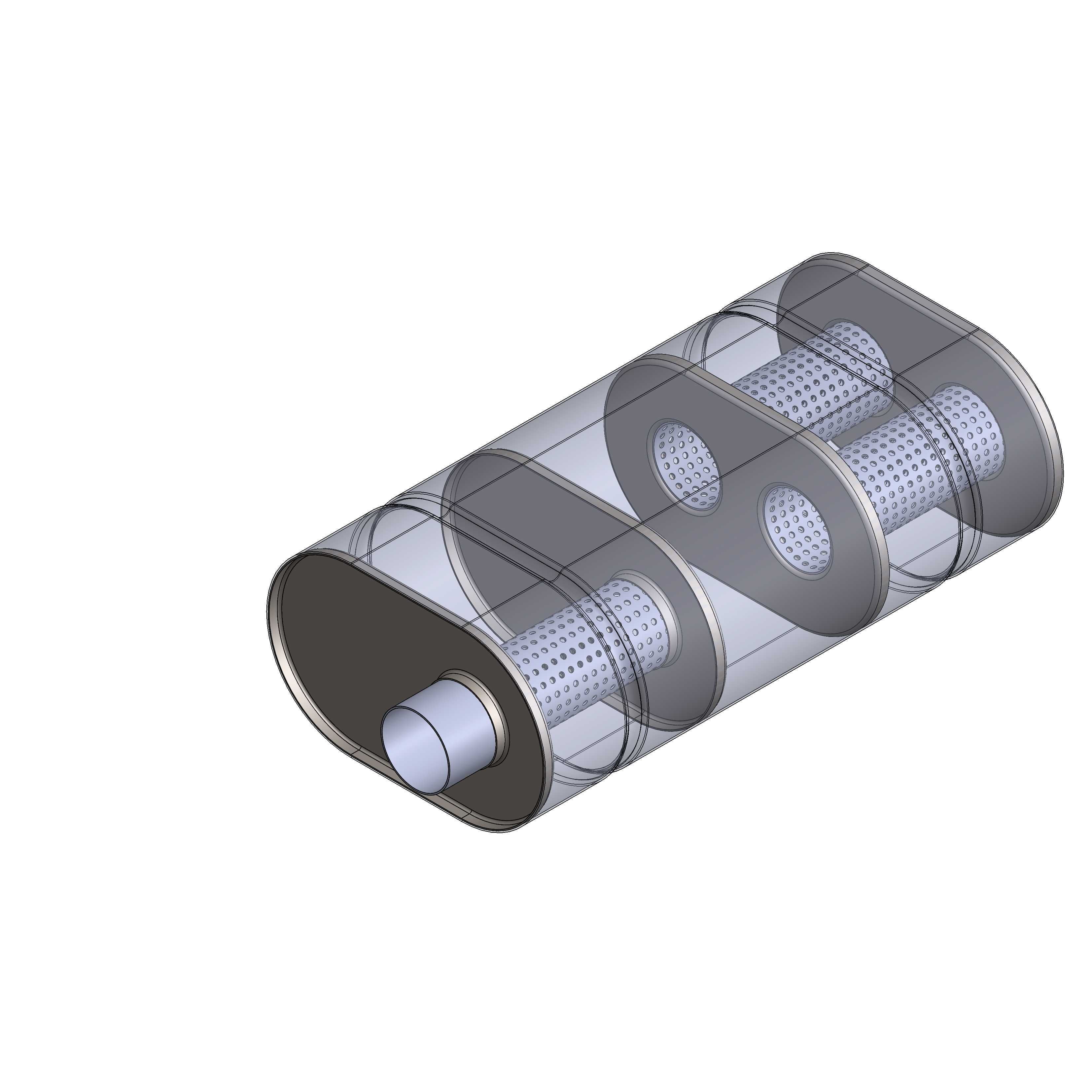 Глушник камерний ATP-002 D240/145мм L300-500мм (1:2) 60,3-76,1мм