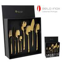 Faqueiro 28 peças dourado Belo Inox