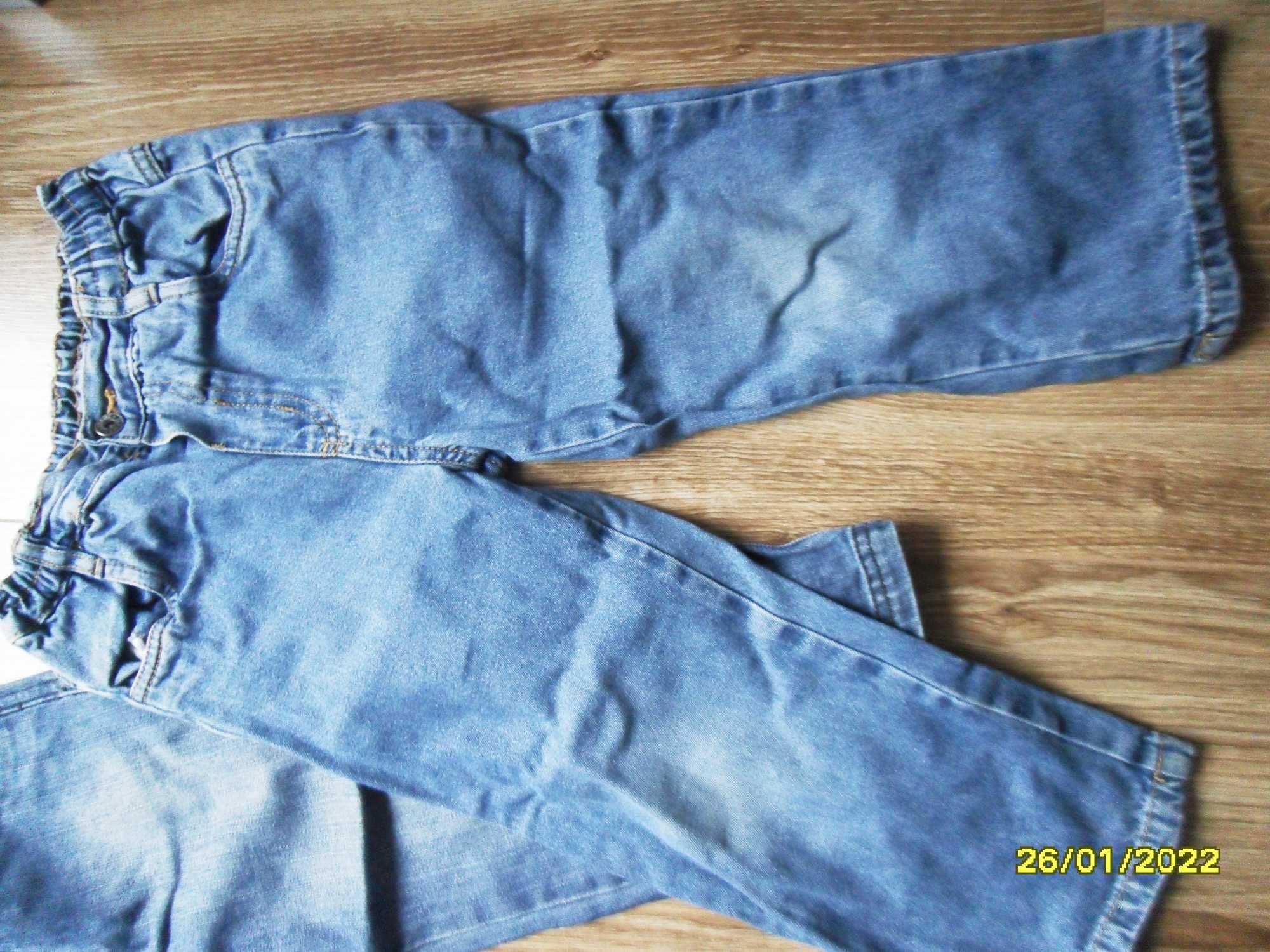 spodnie jeansy dzinsy wyprzedaż okazja 104 paka 2 sztuki