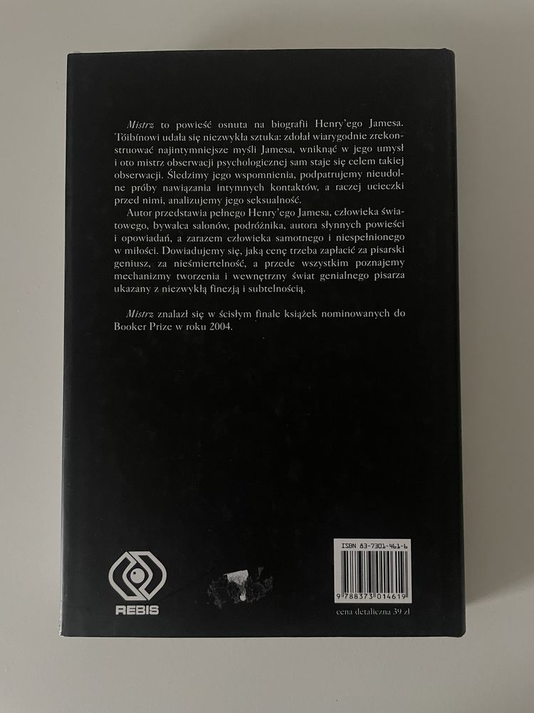 Ksiażka Mistrz Colm Toibin Tóibin
