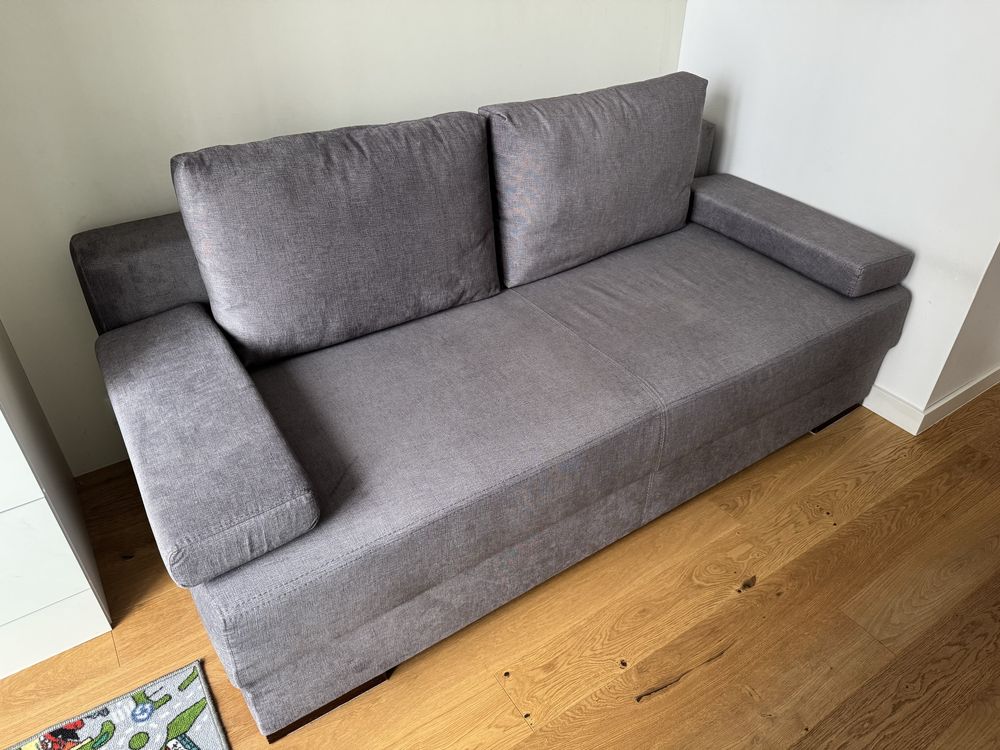 Sofa rozkladana, szara