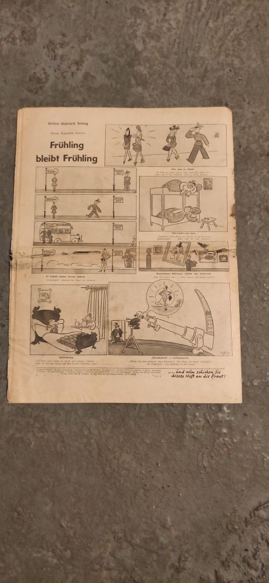 Gazeta niemiecka 1943 II wojna czołg