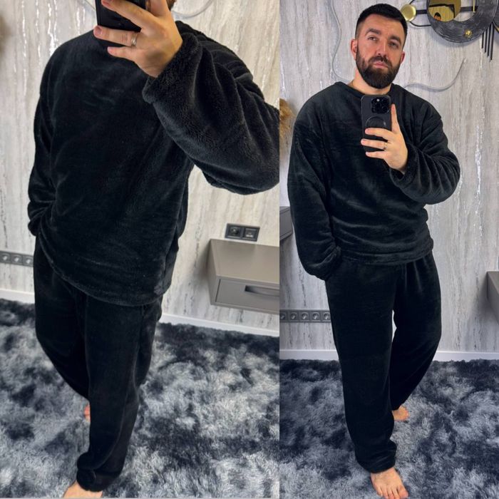 ‼️Чоловіча тепла піжама. Махра. ОПТ та роздріб. Розмір: М/Л, ХЛ/ХХЛ