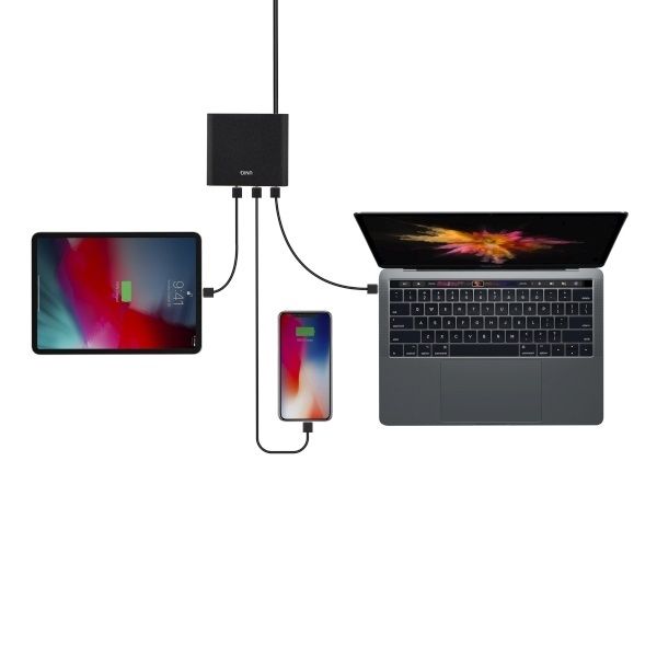 Stacja Ładowania UNIQ Surge 90W z USB-C PD 3.0 & Quick Charge 3.0