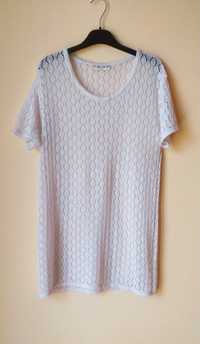Biała ażurowa bluzka/narzutka , rozmiar XL