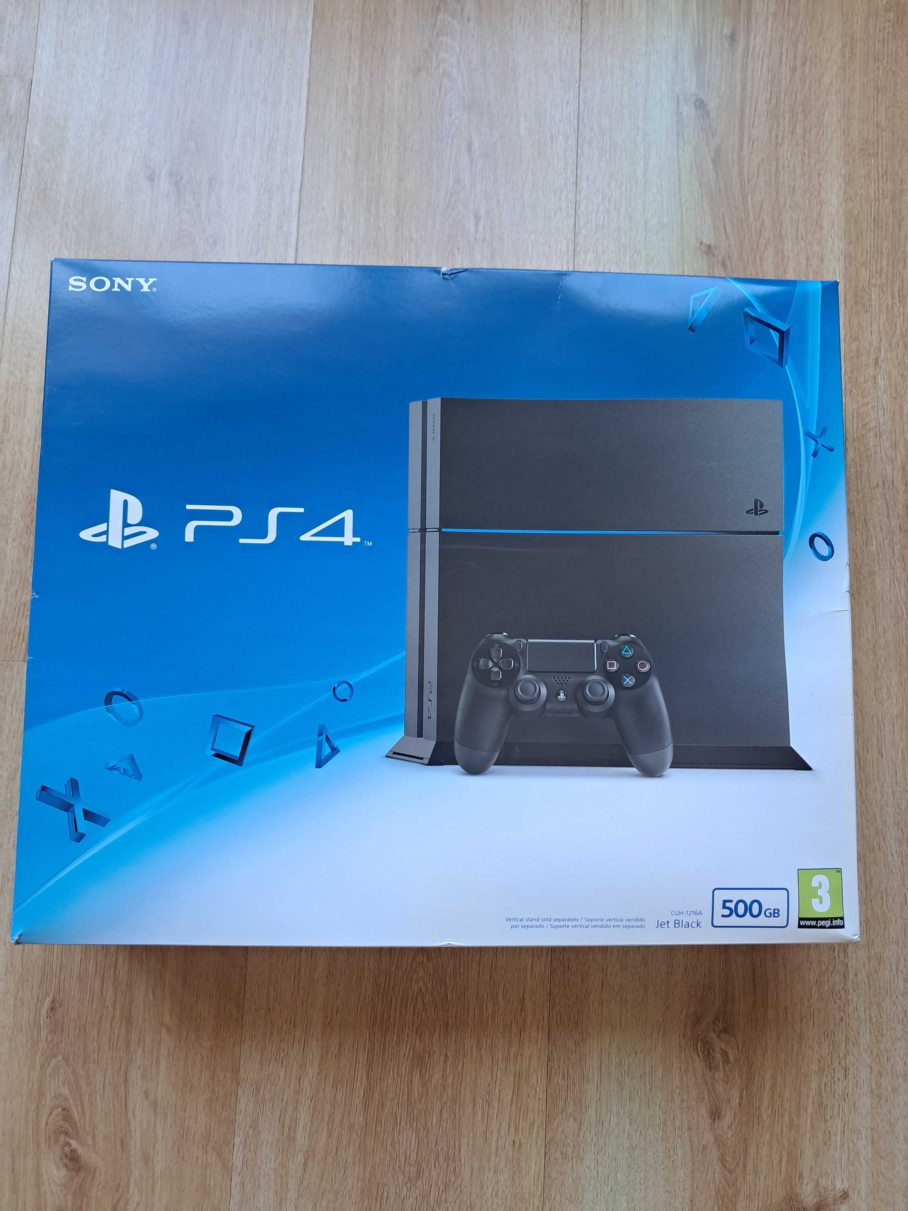 PS4 500GB Preta + 2 Comandos + Jogo