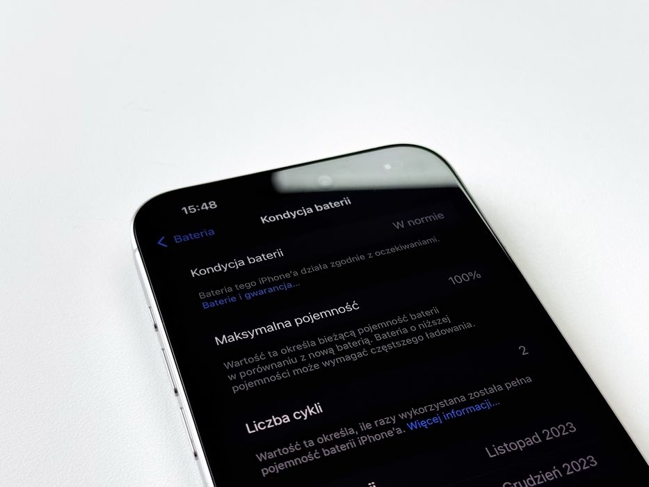 iPhone 15 Pro Max 512 GB Biały Tytan 100% bateria Sklep Gwarancja